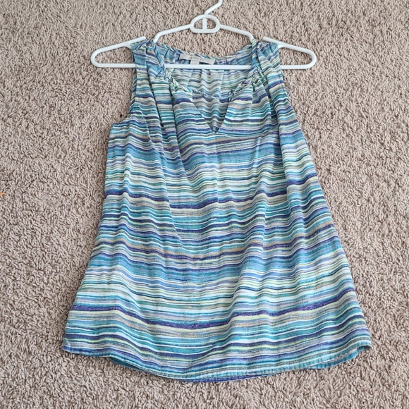 LOFT Tops - Women's sleeveless striped shirt